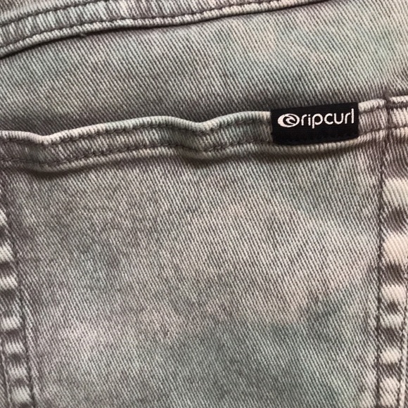 Rip Curl 5 button green acid washed jean shorts sz 5 - Picture 5 of 6